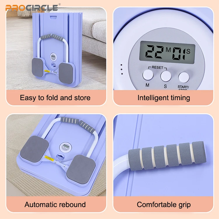 KB2013 Weight Loss Exercise Training Equipment Automatic Rebound Plate Multifunctional Fitness Tablet Rolling Belly Wheel