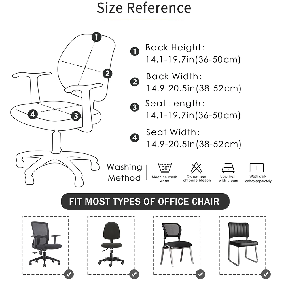 Forcheer Office Chair Cover Water Resistant Seat Cover Computer Chairs