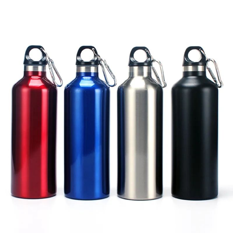 Leak Proof Sports 16oz Water Bottle With Lid And Straw Stainless Steel ...