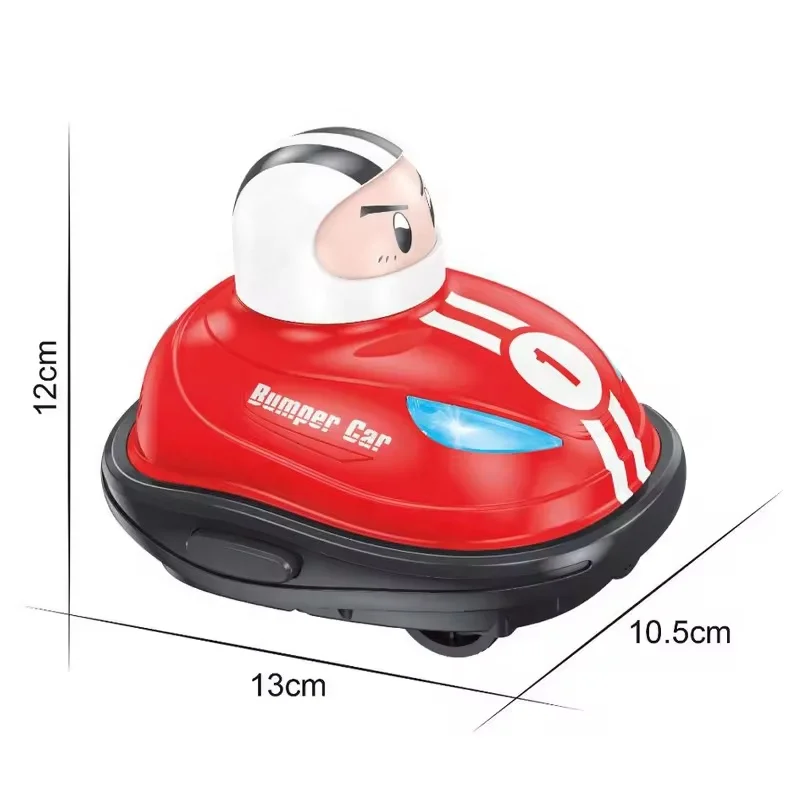 Twin Pack Remote Control RC Bumper Car Battle Toy Set with Ejecting Driver Sound Effects Led Lights and Wireless Action for Kids