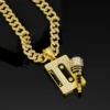 Gold Pendant +50cm Cuban Chain