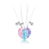 Argento Tre set di collane con paillettes