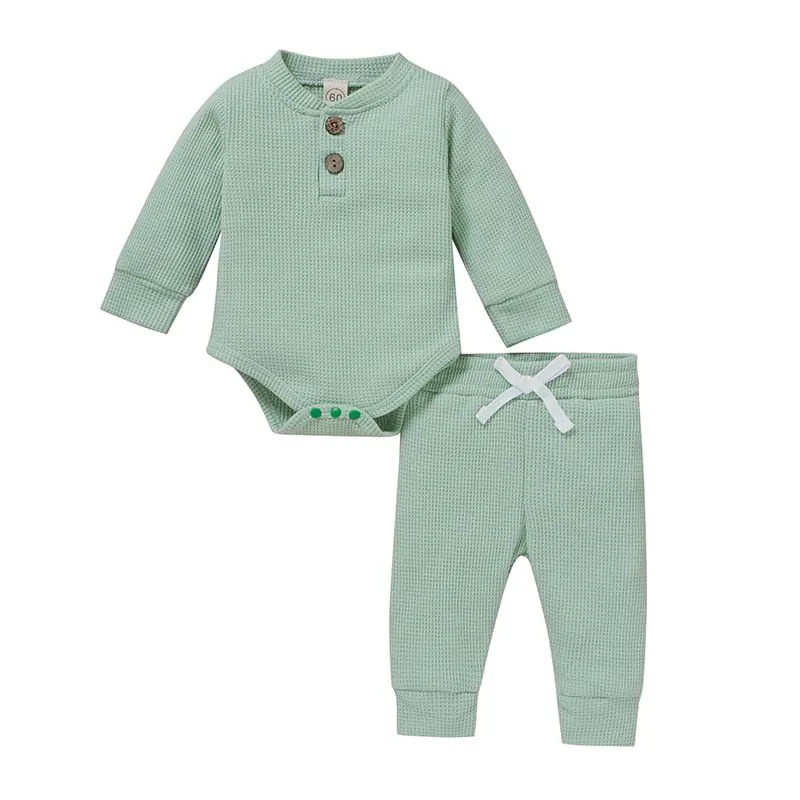2pcs Wholesale Winter Baby Clothes Solid Elastic Long Sleeve Bodysuits ...