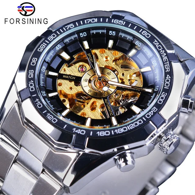 Luxury Men's Watch Forsining FTM340 Waterproof Steel Band