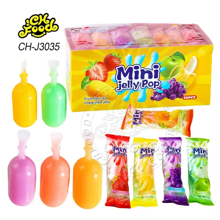 Halal Jelly Pop Mix Fruit Flavor Jelly Candy Sweets for Children Confectionery Jelly