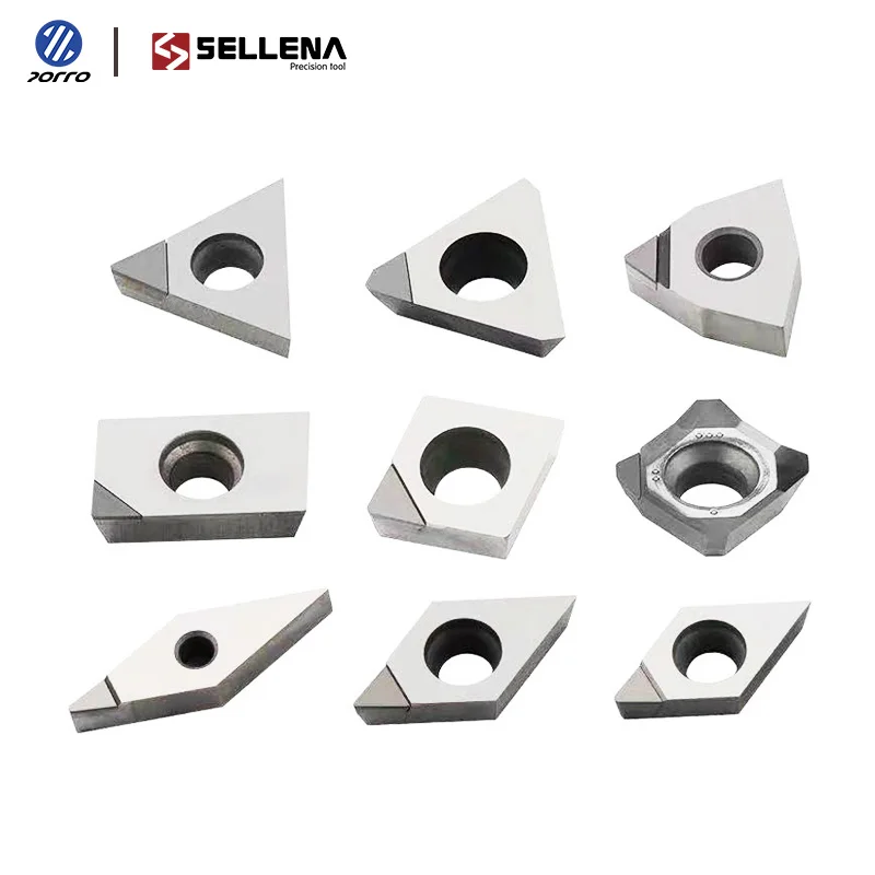 CNC Diamond PCD CBN Tipped Turning Tool VCGT Inserts VCGT110304 VCGT160404 Lathe Turning Tips OEM Customized 10pcs ZORRO/SELLENA