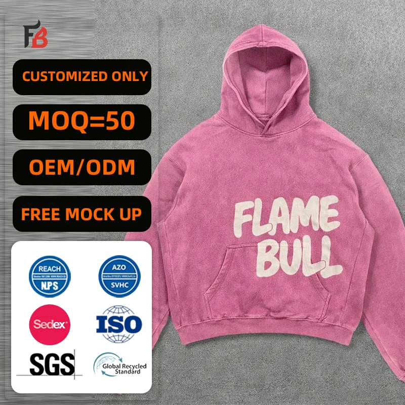 Manufacture Wholesale Custom Designer Men Digital Printing Casual Loose Hoodie