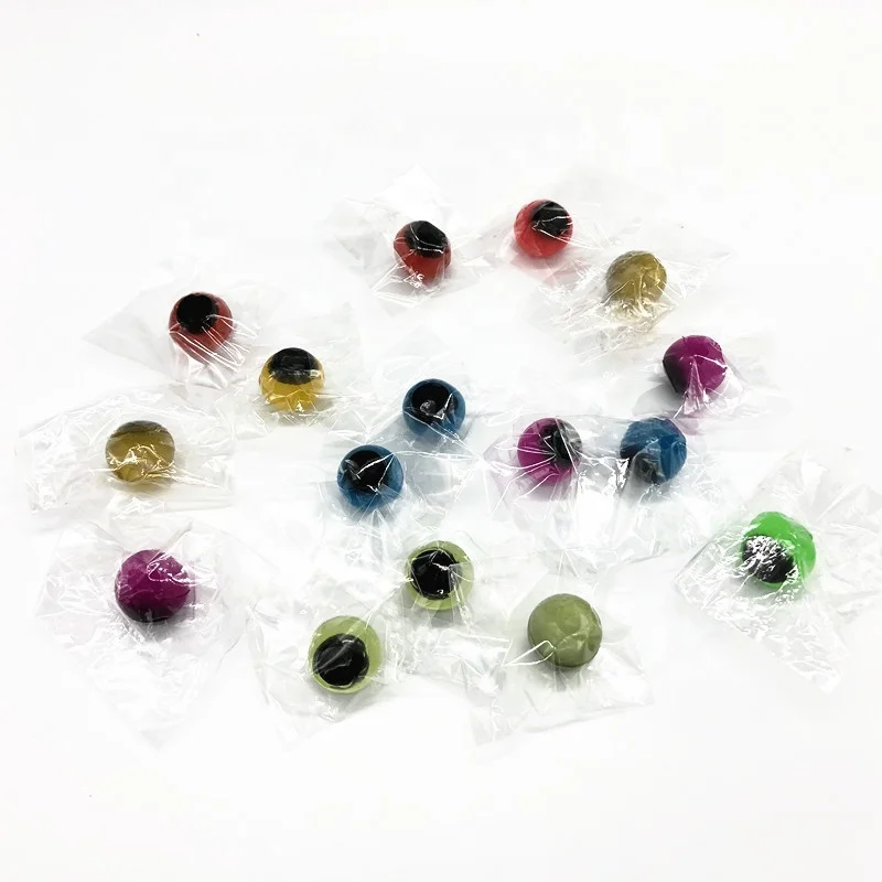 Wholesale Mini TPR Capsule Toy Colorful Horrible Squishy Sticky Jelly Eye Balls Splat Stress Ball Toys for Kids Aged 5 7 Years