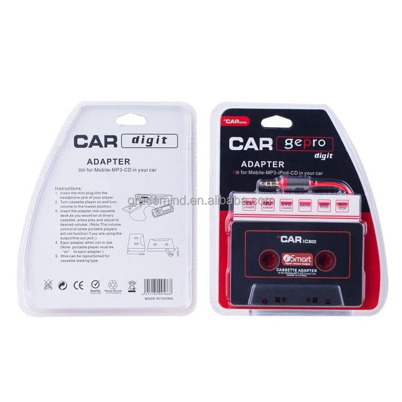 Adaptateur de bande de cassette audio de voiture universel de haute qualité  pour lecteur de dvd cd cd mp3 ipod