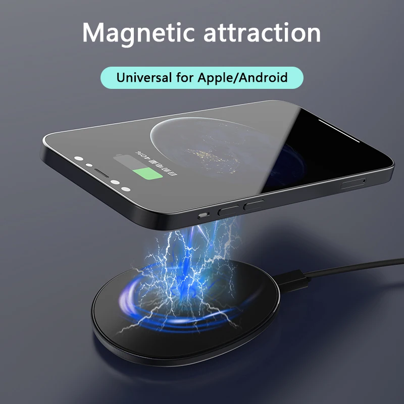 Готовая к продаже Магнитная Беспроводная зарядка производство новый продукт мобильный телефон Беспроводная зарядка Магнитная для Iphone 12 Pro Max X 11