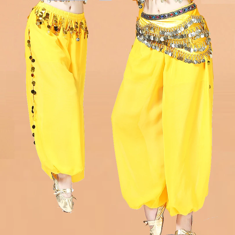 The Dance Bible Belly Dance Coin Harem Pants for Girls and Women  Belly  Dancing Pants, Indian Dance Wear Pant, Fancy Dress Costume, Stage  Performance Wear (Yellow) : : Clothing & Accessories