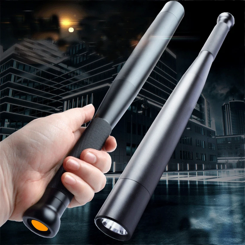 1000 Lumens long range security flash light led flashlight waterproof zoomable torchlight self-defense baseball bat flashlight