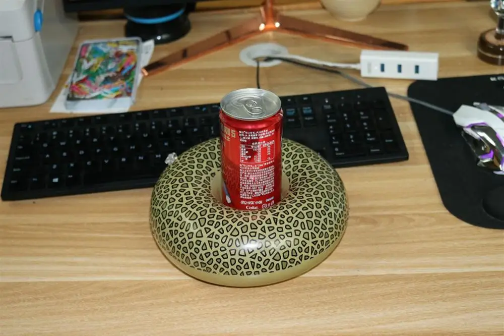 Swimming Pool Inflatable Floating Beach Leopard Print Drink Cup Holder