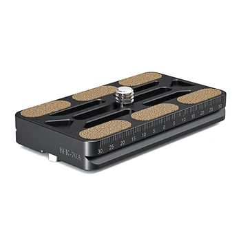 Universal 70mm Aluminum Quick Release Plate with 1/4" to 3/8" Screw, DSLR Mirrorless Tripod Base Accessory detail image