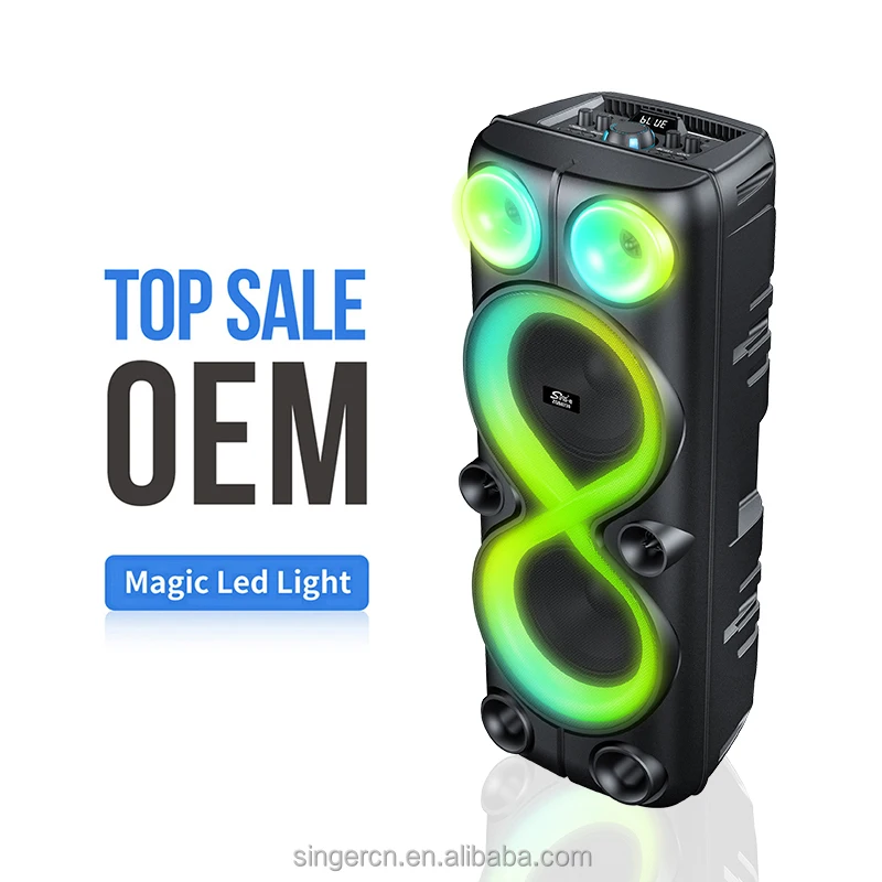 wireless speaker❤️ Portable Dual 8 Inch Bluetooth Speaker with Subwoofer, Microphones