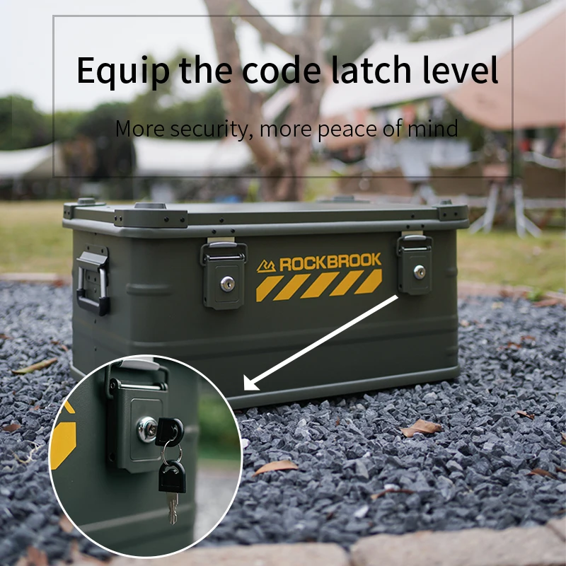 Rockbrook 50L Aluminum Folding Storage Box - Durable, Waterproof
