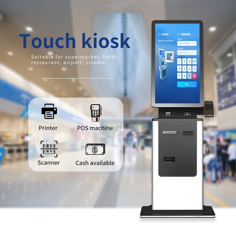 Crtly Self Payment Kiosk Cash And Coins Acceptor Visitor Management Kiosk Card Dispenser