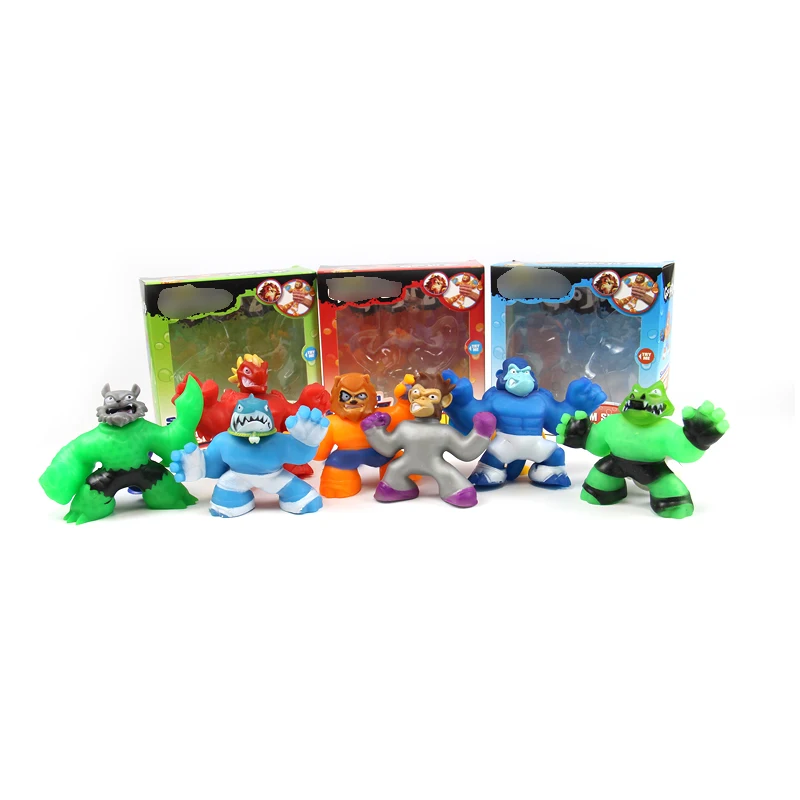 Amazon Hot Sale Goo Jit Zu Silicone Fidge Herose Action Stress Relief Toy For Kids