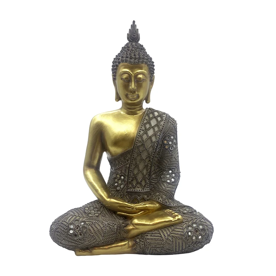 2022 Hot Zen Garden Buddha Statue Fengshui sitting Gods figurine Home decoration Resin Buda sculpture for home and house decor