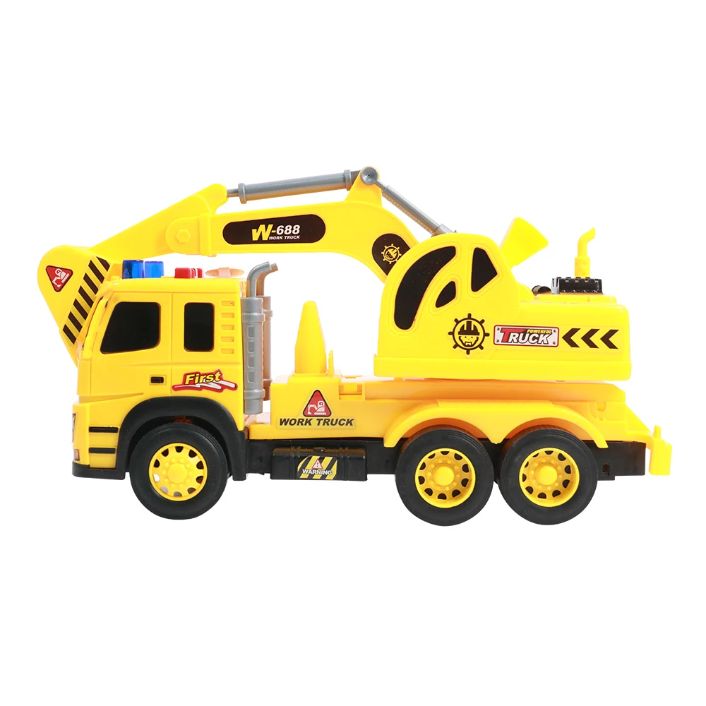 Coche de juguete de plástico para niños, escala 1:12, con luz y