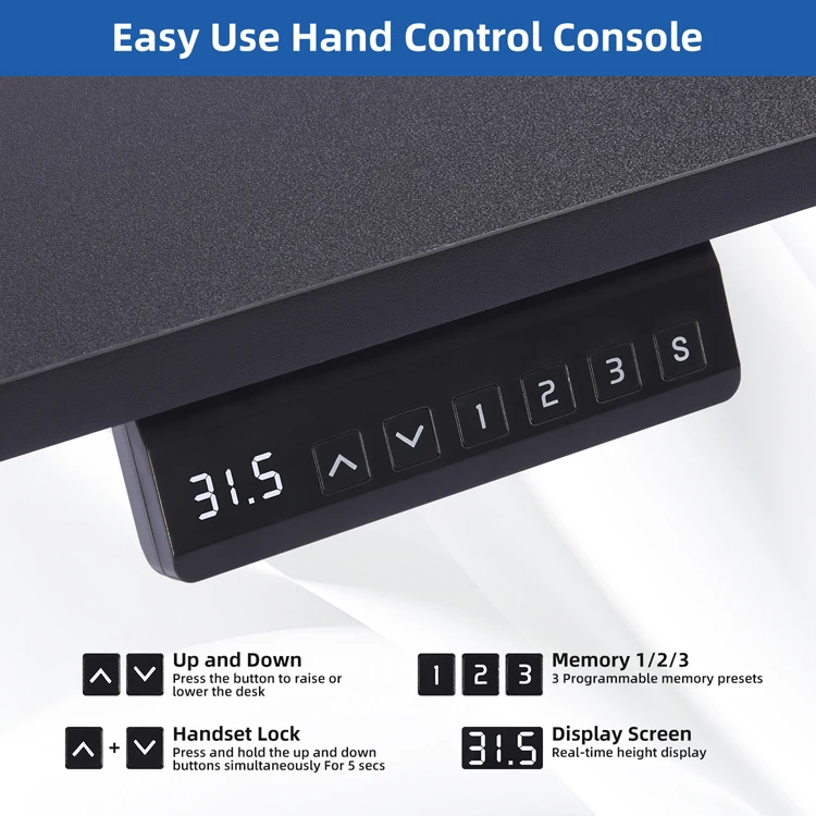 ES6 Modern Eco-Friendly Waterproof Adjustable Study Computer Laptop Desk Electric Height Adjustable Office Standing Desk