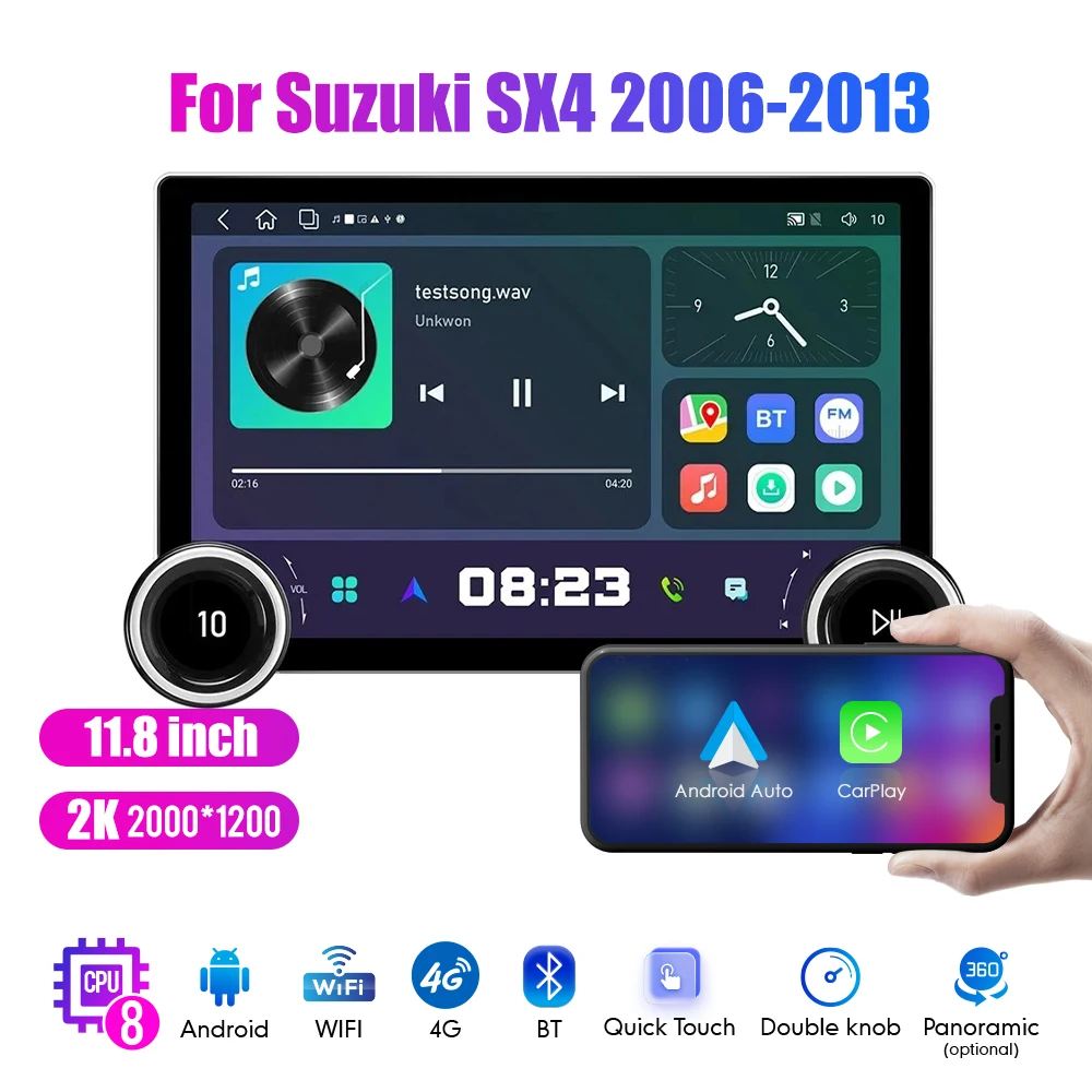 9" Android Car Stereo For Suzuki SX4 2006-2013 - Built-in CarPlay & Android Auto Touch Screen Head Unit