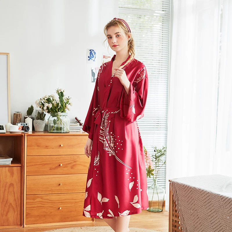 korean silk robe