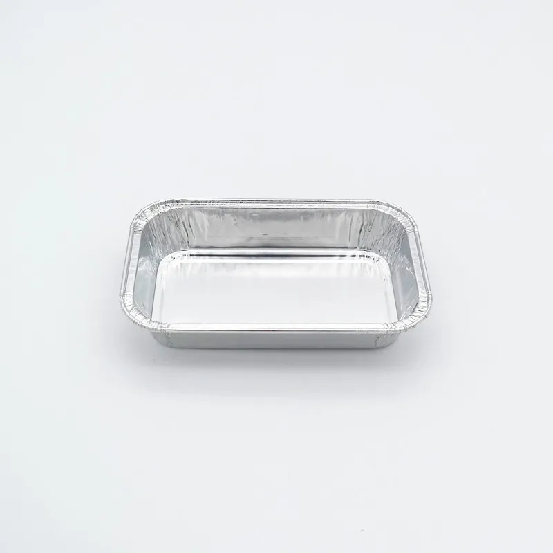 TIA CB12 Disque rectangulaire à double grille Conduction thermique rapide Contenant jetable en aluminium pour emporter Fabricant de récipients en feuille d'aluminium