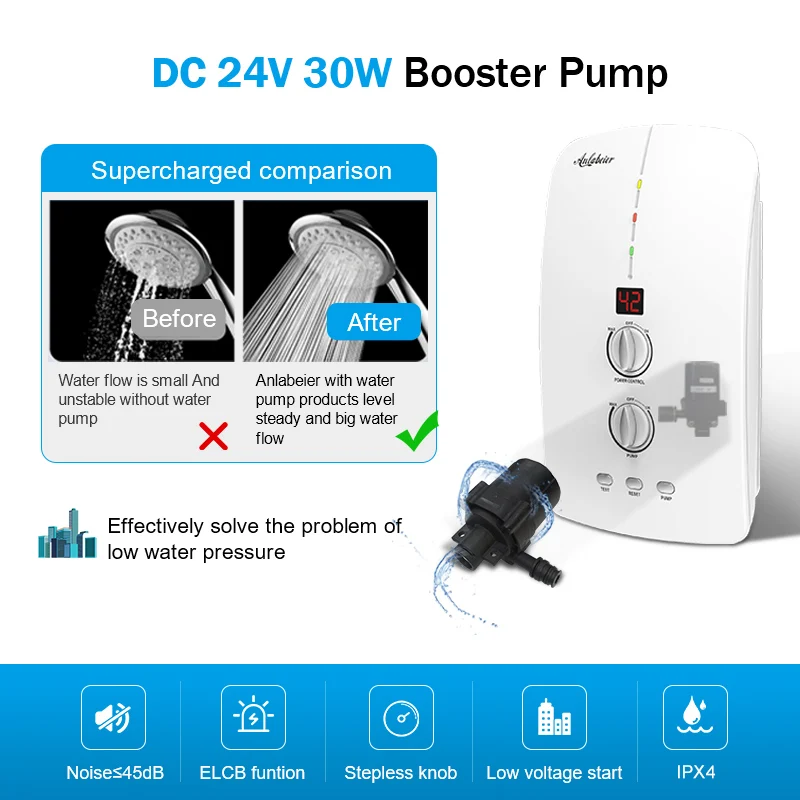 High Quality Custom New Design Instant Electric Shower Tank Stainless Steel Wall Mounted Electric Portable Water Heater