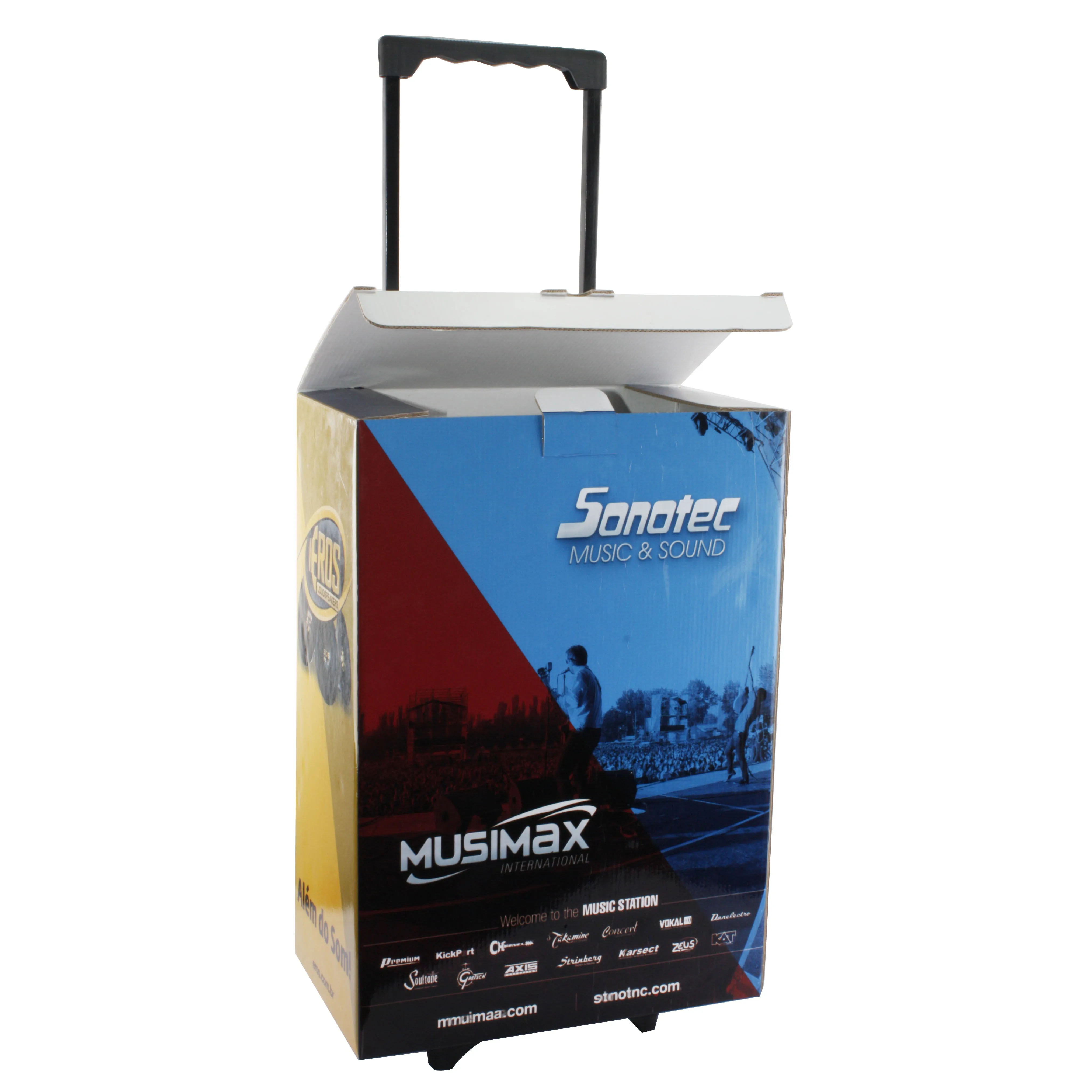 Modern for Pop Corrugated Cardboard Paper Trolley Exhibition Trade Fair Show Advertising Supermarket Display Stand Carton