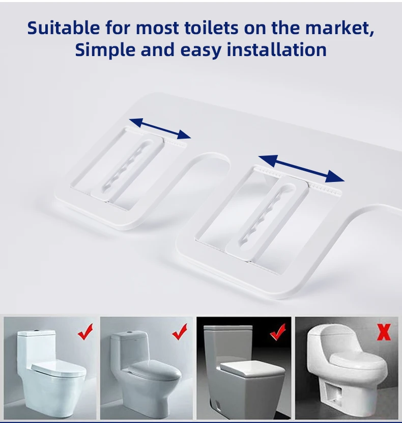 Buy Hot and Cold Water Non-electric Retractable Bidet Attachment Sanitary Ware Mechanical Bidet Toilet Seats For Bathroom details