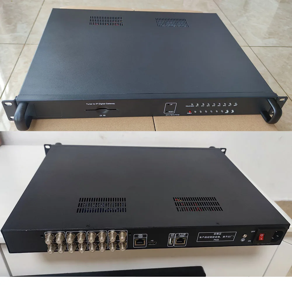 8-channel Digital Gateway Receiver for Tuner (DVB-S/S2/DVB-T/T2/DVB-C) to IP (UDP/HTTP/RTSP) in TV Front-end Systems