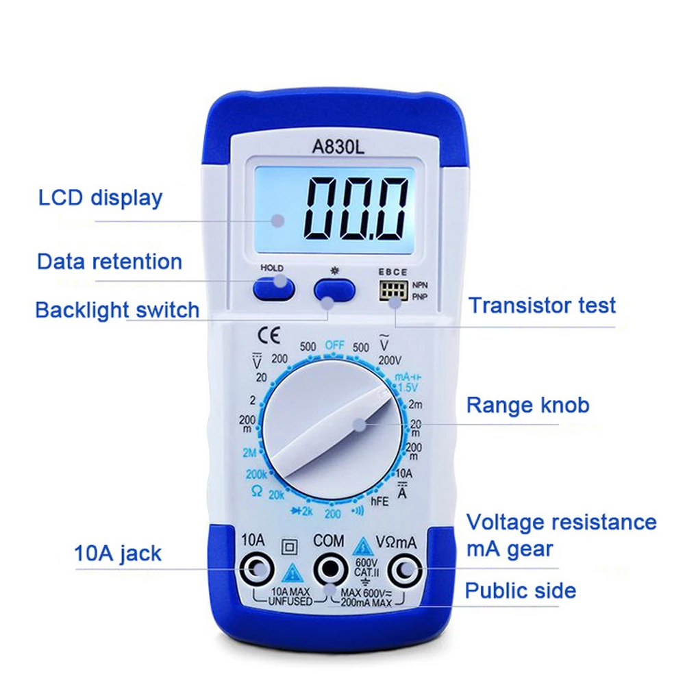 Kaiweets smart multimeter,overseas warehouse shipment, one piece dropshipping  digital multimeter