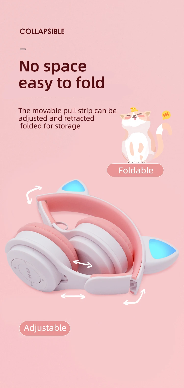 Wired Noise Cancelling Cheaper Sports Stereo Wireless Headset Foldable Popular Cell Phone Headband Wired Earphones - ANKUX.COM