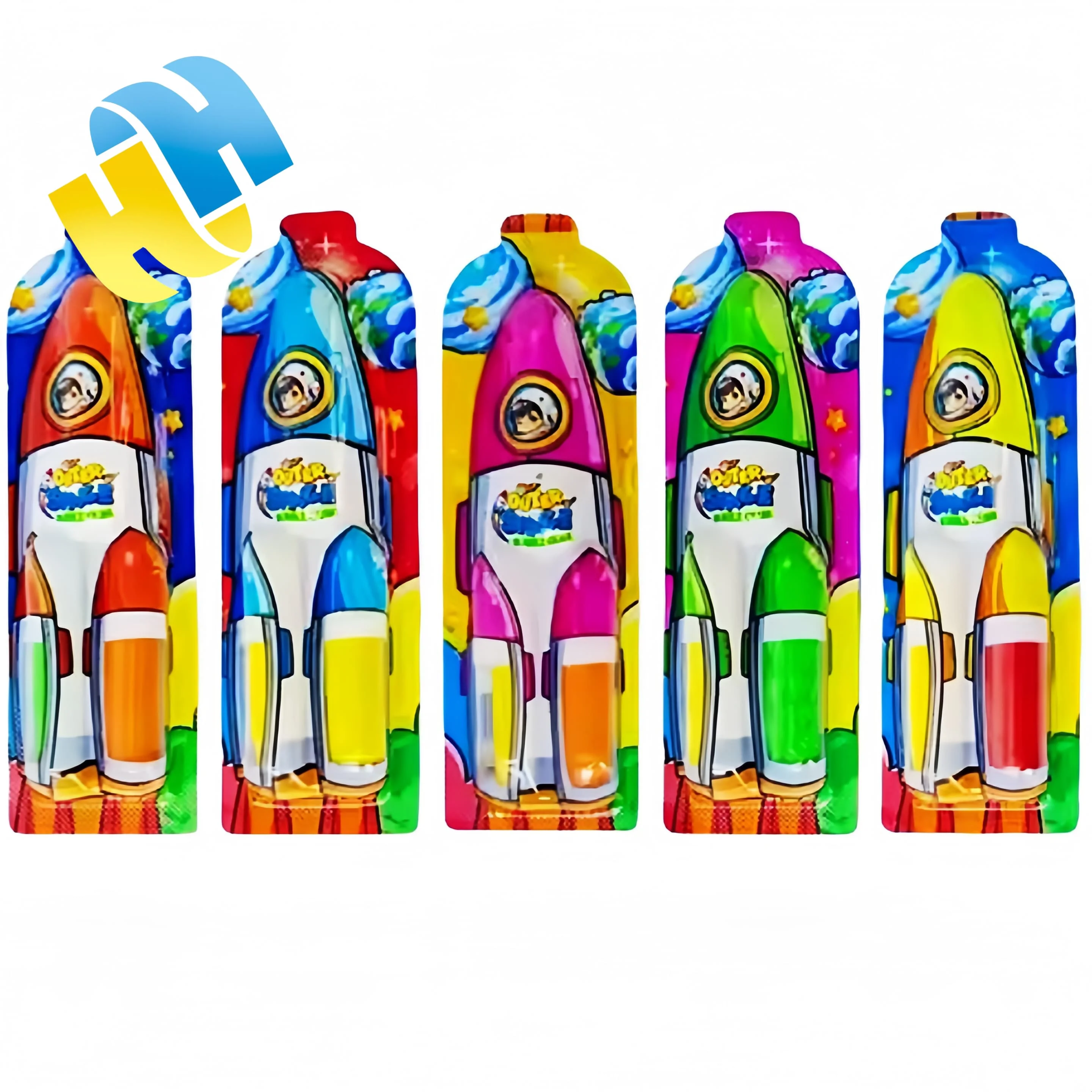 Custom Brand Novelties Rocket-Shaped Chewing Gum Fruit Flavored Jam ...
