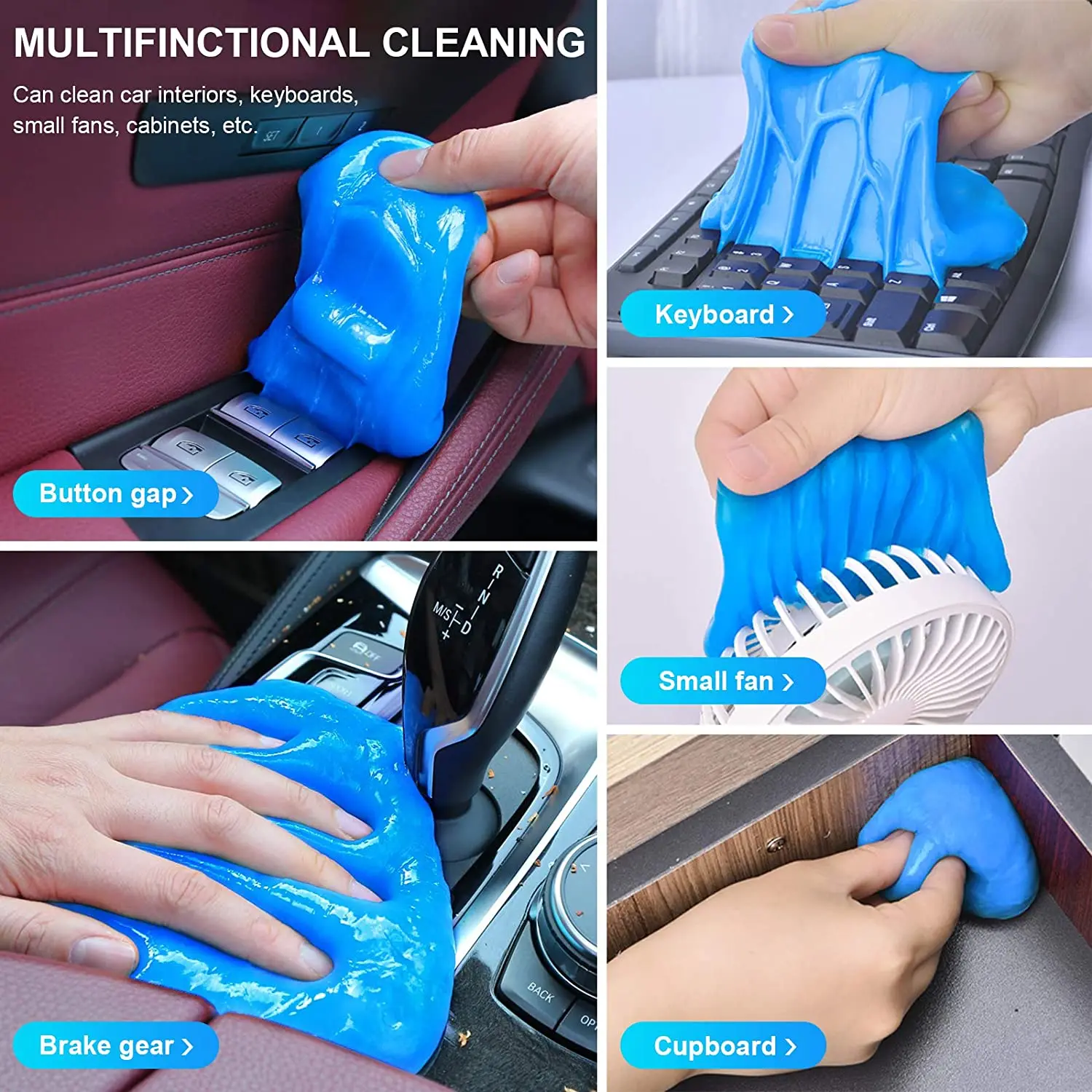 Cleaning Gel for Car, Car Cleaning Kit Universal Detailing Automotive Dust  Car Crevice Cleaner Auto Air Vent Interior Detail Removal Putty Cleaning