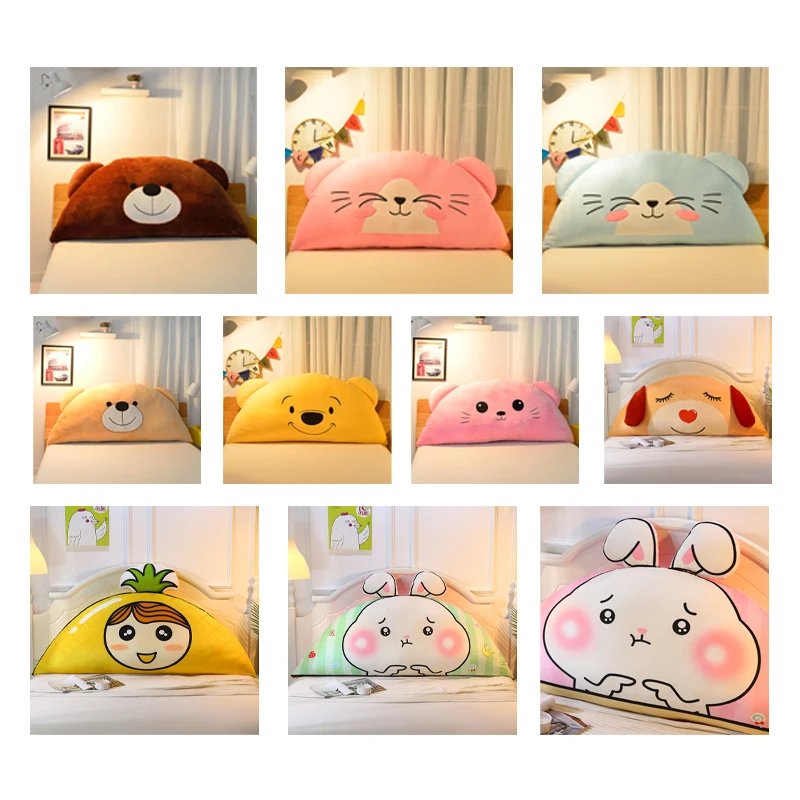 Factory Outlet Body Support Semicircle Washable Polyester Brazing Cartoon Children Pillow Cushion Bed Backrest Pillow