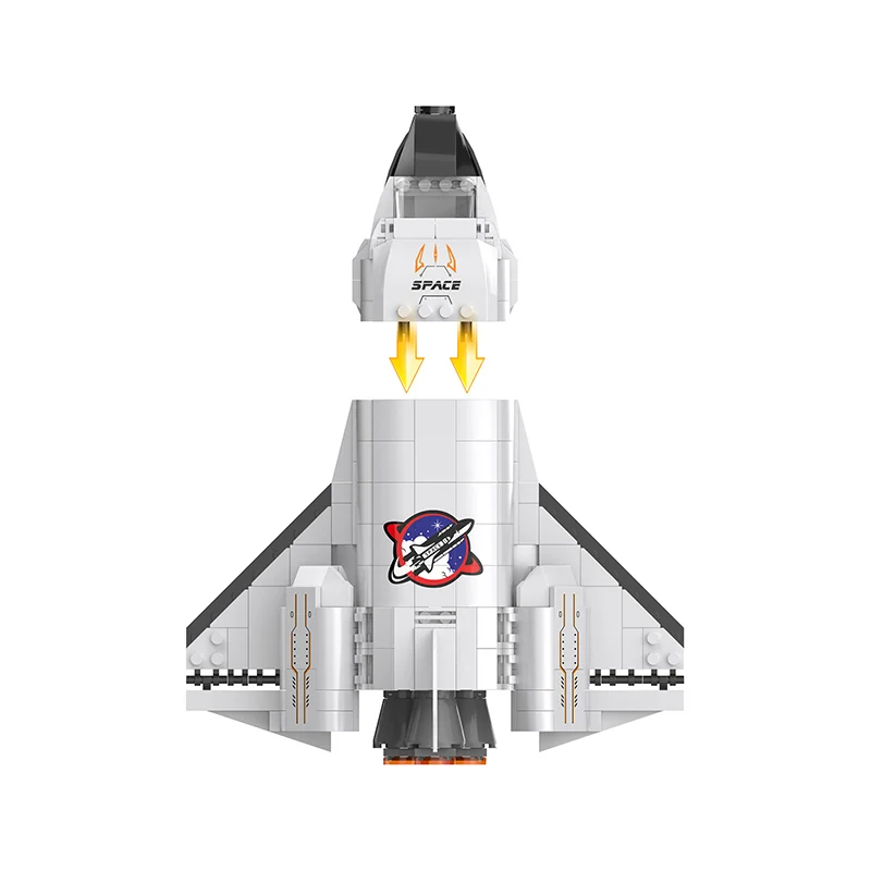 COGO Build Block Stacking Games Kids Spaceship Pen Holder Small Particle Educational Building Blocks Sets