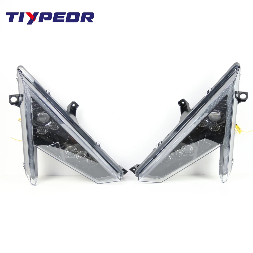 TIYPEOR LED Headlights for RZR Pro XP 2020 2021 OEM 2414538 2414539 RGB DRL Turn Signal Lights ATV UTV Headlamp factory
