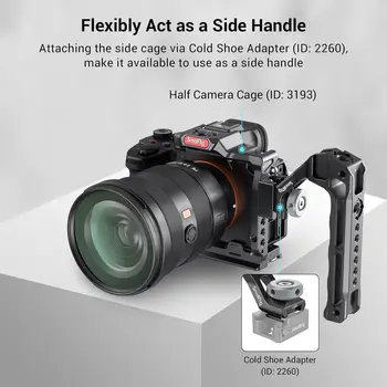 SmallRig Lightweight Cold Shoe Top Handle, Grip for DSLR Camera Cage, Universal Top Handle with 5 Cold Shoe Adapters and Cold product image
