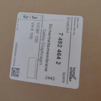 SAFETY DIAPHRAGM/PART NO 74924642 MODEL VGF 100F40-3 / KROMSCHRODER