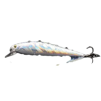 Espressif Long-Cast Silver Big Knife Minnow Lure Slow-Sinking Dead-Fly Bait Slant-Eye Mandarin Fish Bass ABS Freshwater Hooks – Minnow – view 2