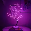 108l tree light-silver branches-pink light