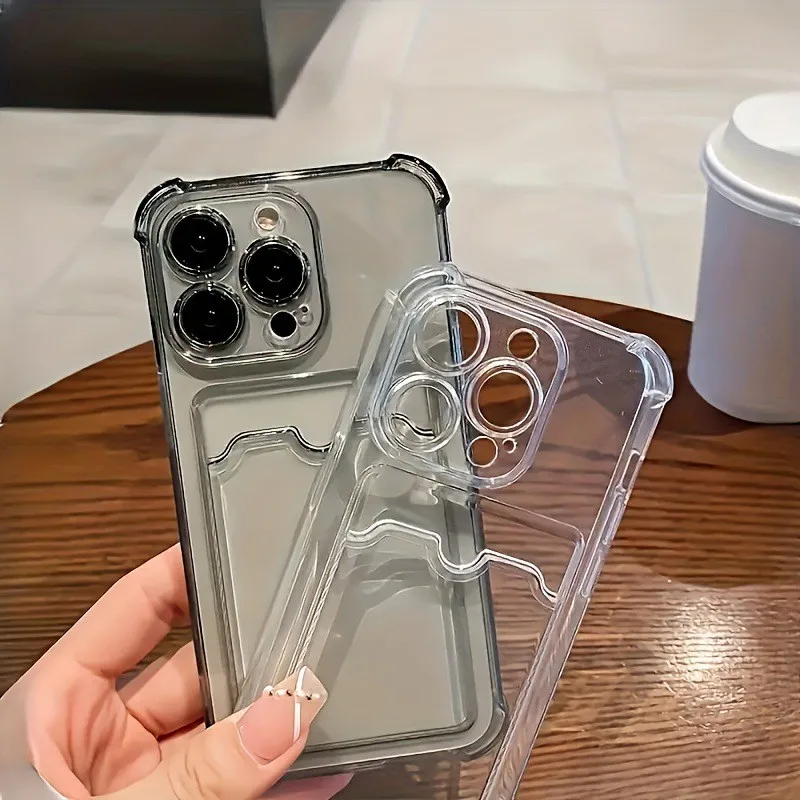 Phone Case For IPhone 11 16 Pro Max 14 15 13 12 Pro Max 7 8 6 6S Plus X XR XS Max SE 2020 3 In 1 Transparent Shockproof Card Slot Holder Casing I3527753638 - Foto 11