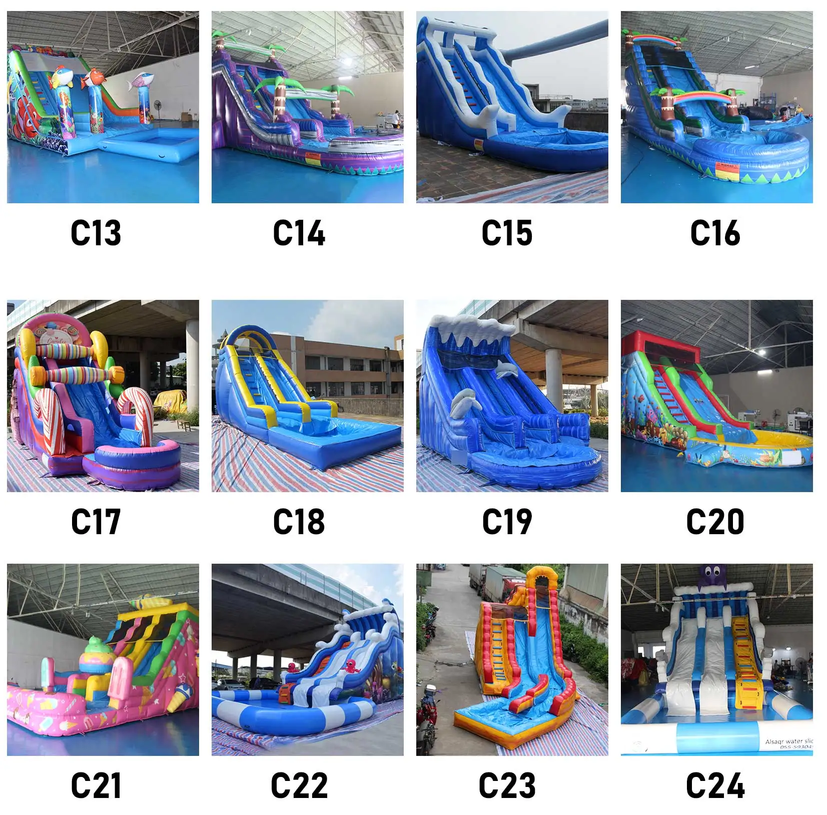 Hot Sale PVC Inflatable Bouncer Big Water Slide with Pool for Inflatable Theme Park details