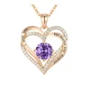 Rose gold purple diamond