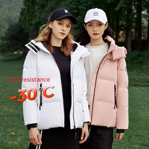 New Design Winter Parkas Puffer Jacket Warm Women's Thick Winter Windproof Warm Goose Down Printed Knitted Hooded Female, Women