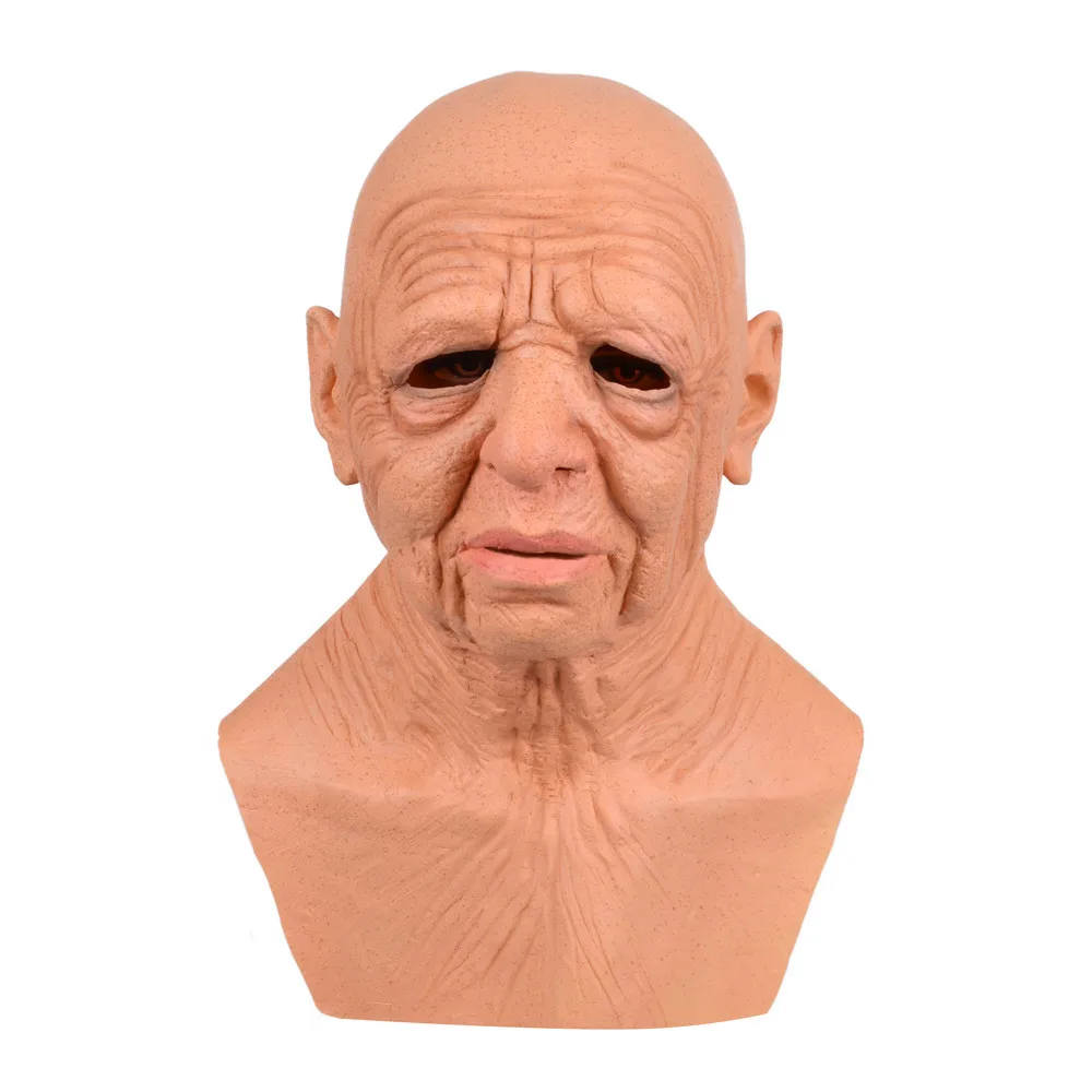 Masque Vieil Homme En Latex Réaliste – Effrayant Pour Halloween Et Fêtes Déguisées