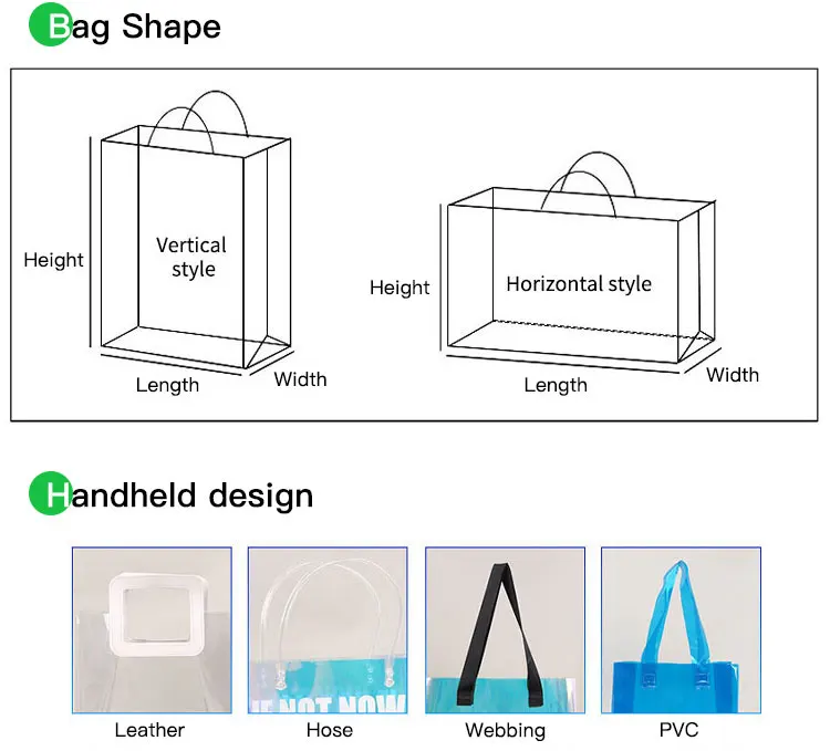 HANSUN Hot Sale Waterproof Clear PVC Beach Tote Bag Cosmetic Bag with Customized Letter Pattern Design