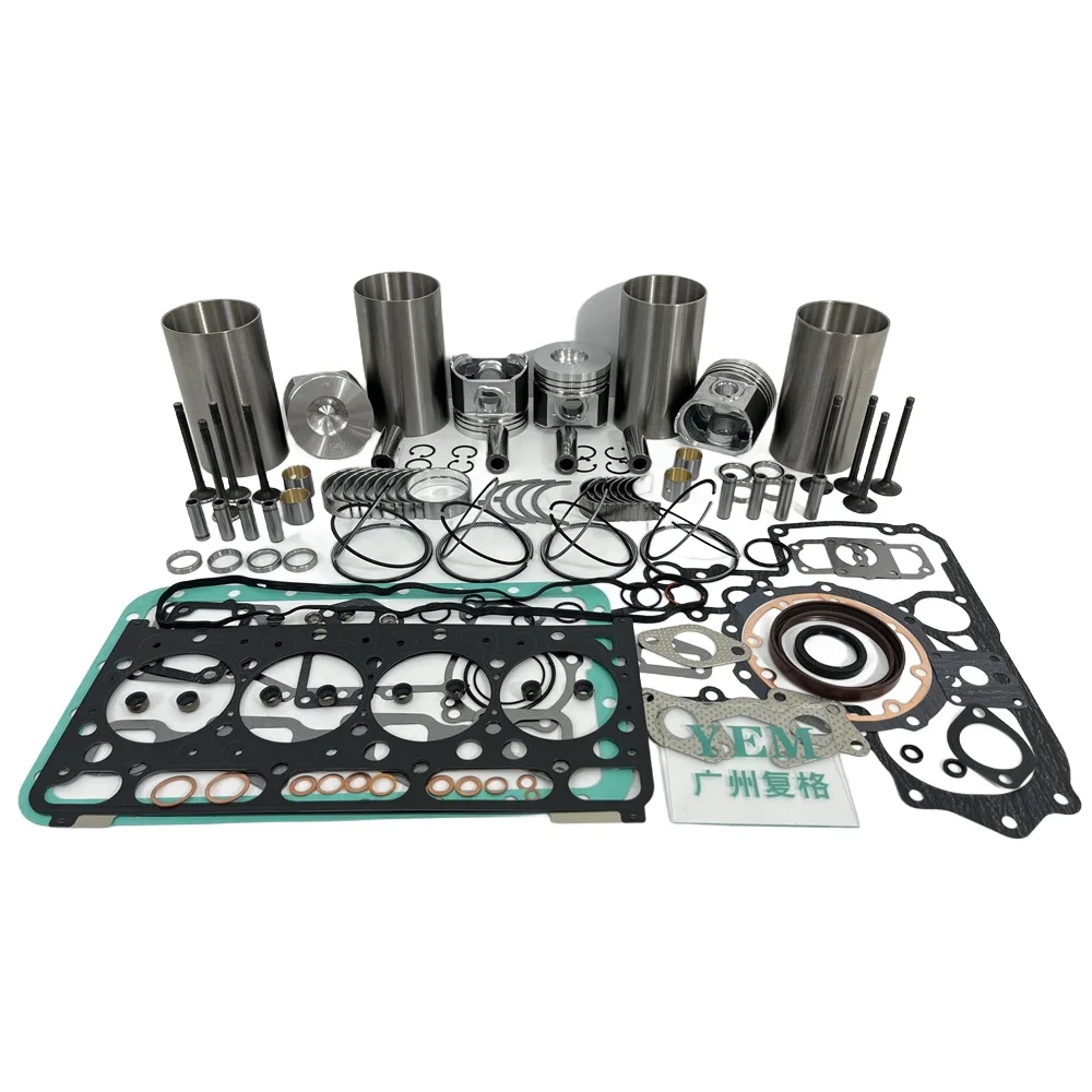 For Kubota D1105 Engine Overhaul Kit With Cylinder Liner Piston Rings Full Gasket Set Engine Bearings Valves Engine Parts Hot 6